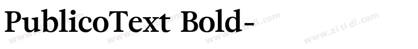 PublicoText Bold字体转换